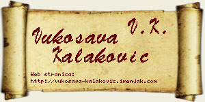 Vukosava Kalaković vizit kartica
